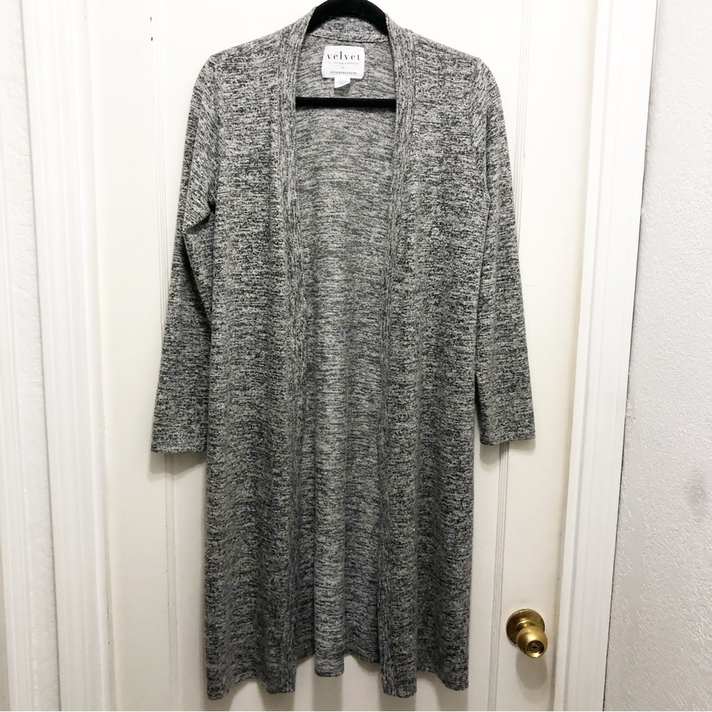 Velvet By Graham & Spencer for Anthropologie Long Open Cardigan Size Medium